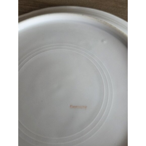 Antique Germany Porcelain handled plate with Flowers 9.25" - Picture 6 of 6